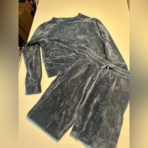 KIMBERLY VELVET TRACK SET BLUE SIZE S